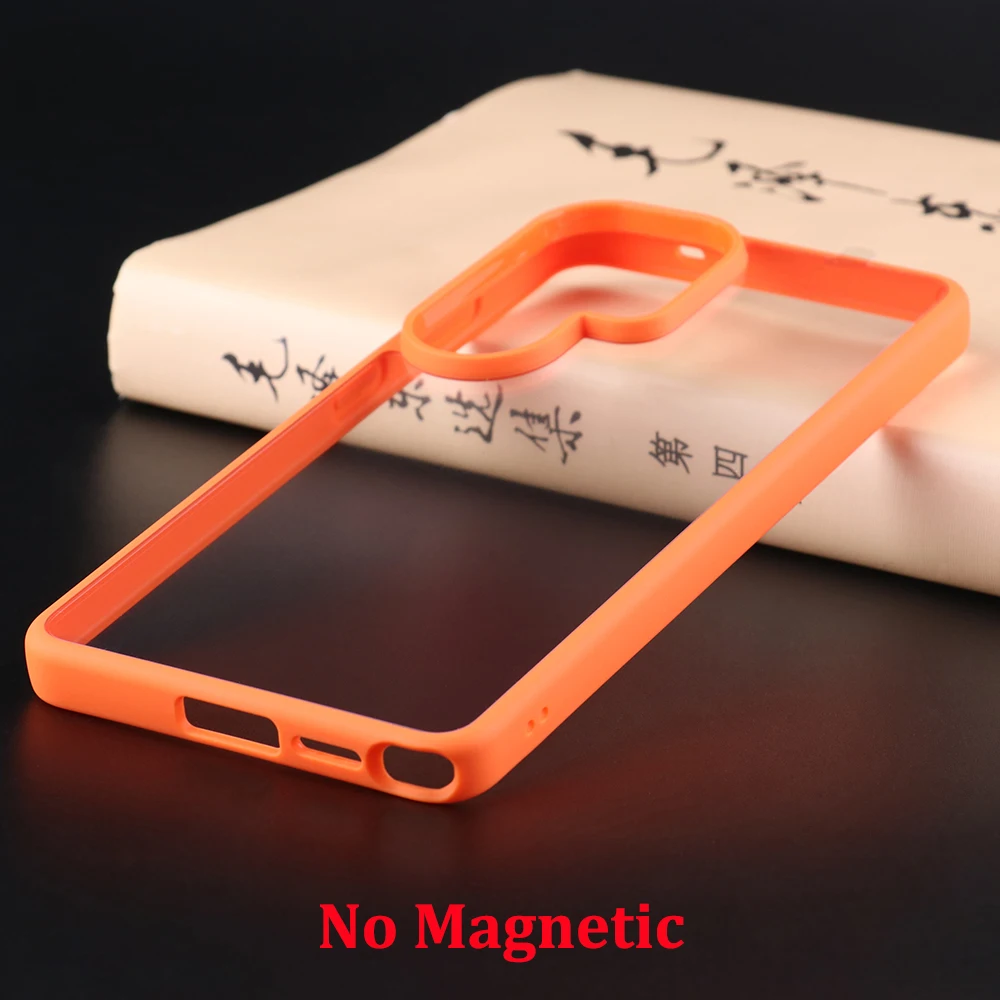 UGOjP Thin Transparent Magnetic Shockproof Phone Case - Clear Protective Cover