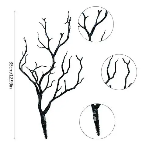 

Black Plastic Artificial Branch DIY Antler Headband Craft For Home Garden Wedding Party Decor Coral Branch 1Pc