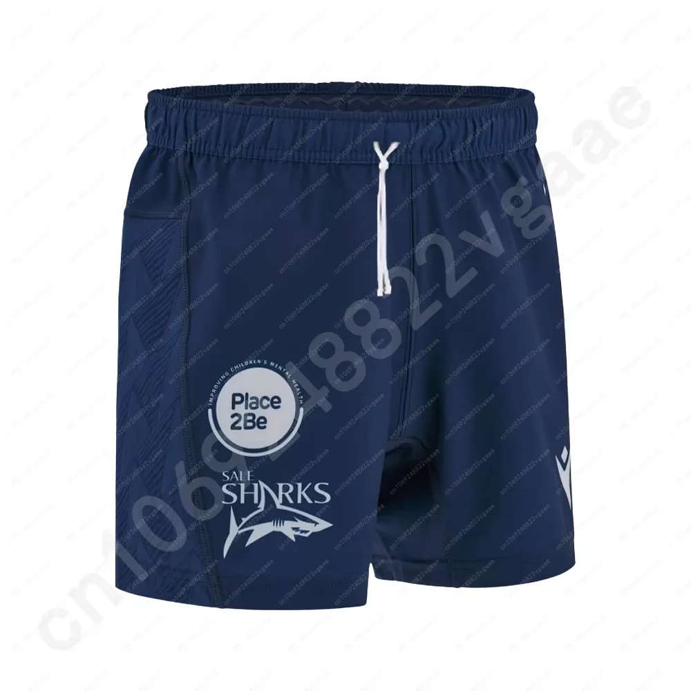 Rugby Jersey Men T Shirt Team Boys Tee Home Top Trousers Shorts Training Adults Sharks Home Match Pants