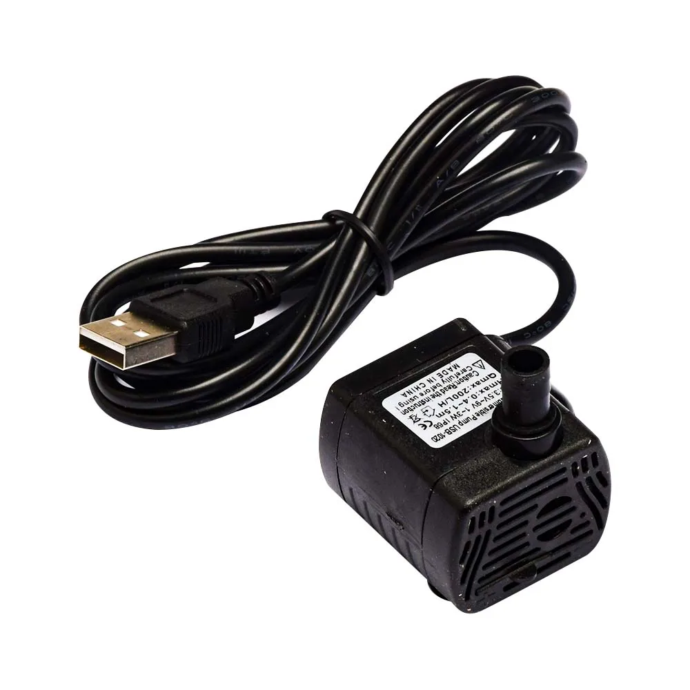 DC3.5V~9V USB Solar Micro Submersible Pump 3W 200 L/H 8mm Outlet Aquarium Fish Tank Fountain Pond Pump
