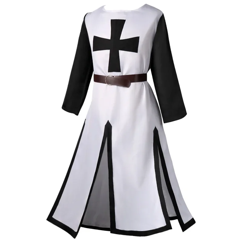 NauticalMart Medieval Knight Crusader Knights Templar Authentic Knight Complete Costume with Red Cross Surcoat Perfect for Themed Events & Reenactments