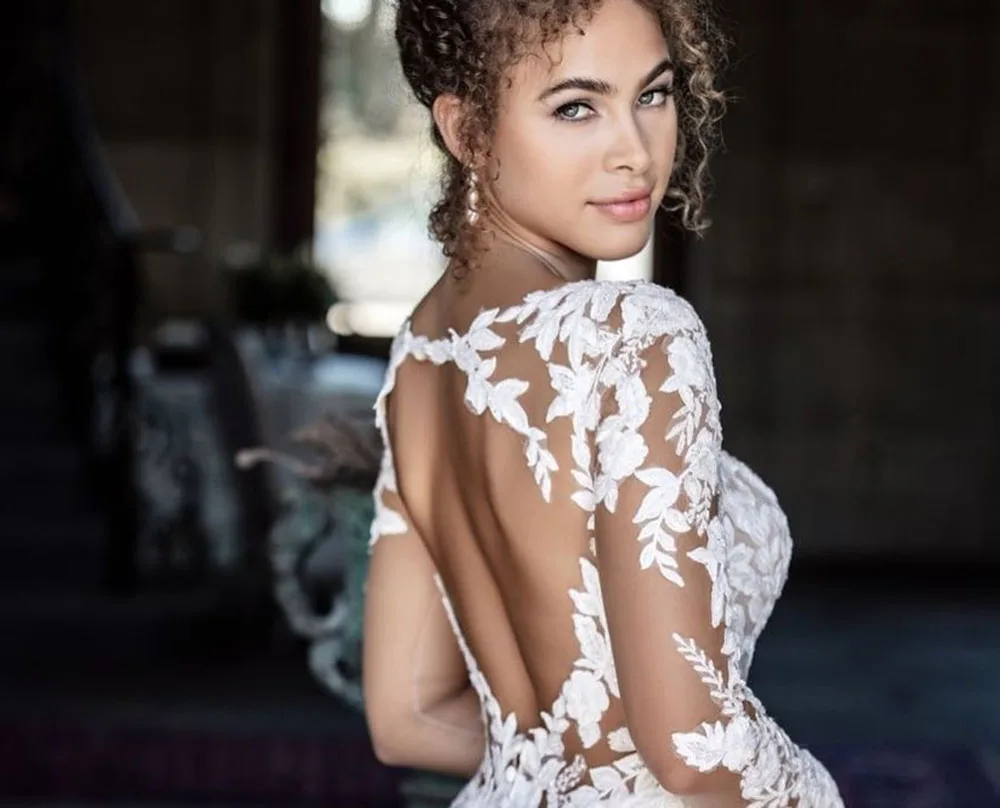 SoDigne Backless Boho Wedding Dresses With Pockets Long Sleeves V Neck Lace Bridal Dress Satin Bride Gowns Customized 15 Sf211b185786e4139b3f4114ac5a438e12