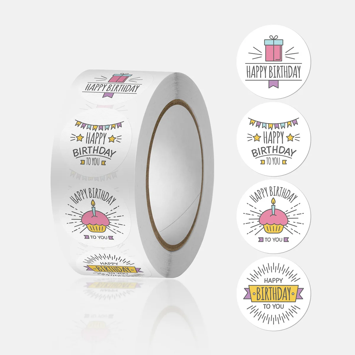 

100-500 шт., круглые наклейки для упаковки подарков