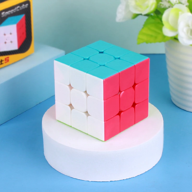 QY TOYS warrior s Magic Cube fidget toys stickerless speed 3x3 cube antistress cube Educational Puzzle Cubes Toys magico  cubos