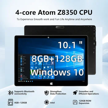8 GB di RAM 128 GB di ROM Tablet PC Windows 10 da 10,1 pollici 64 bit Intel Atom x5-Z8350 CPU 1920 x 1200 IPS 1 * Porta USB 3.0 AR10