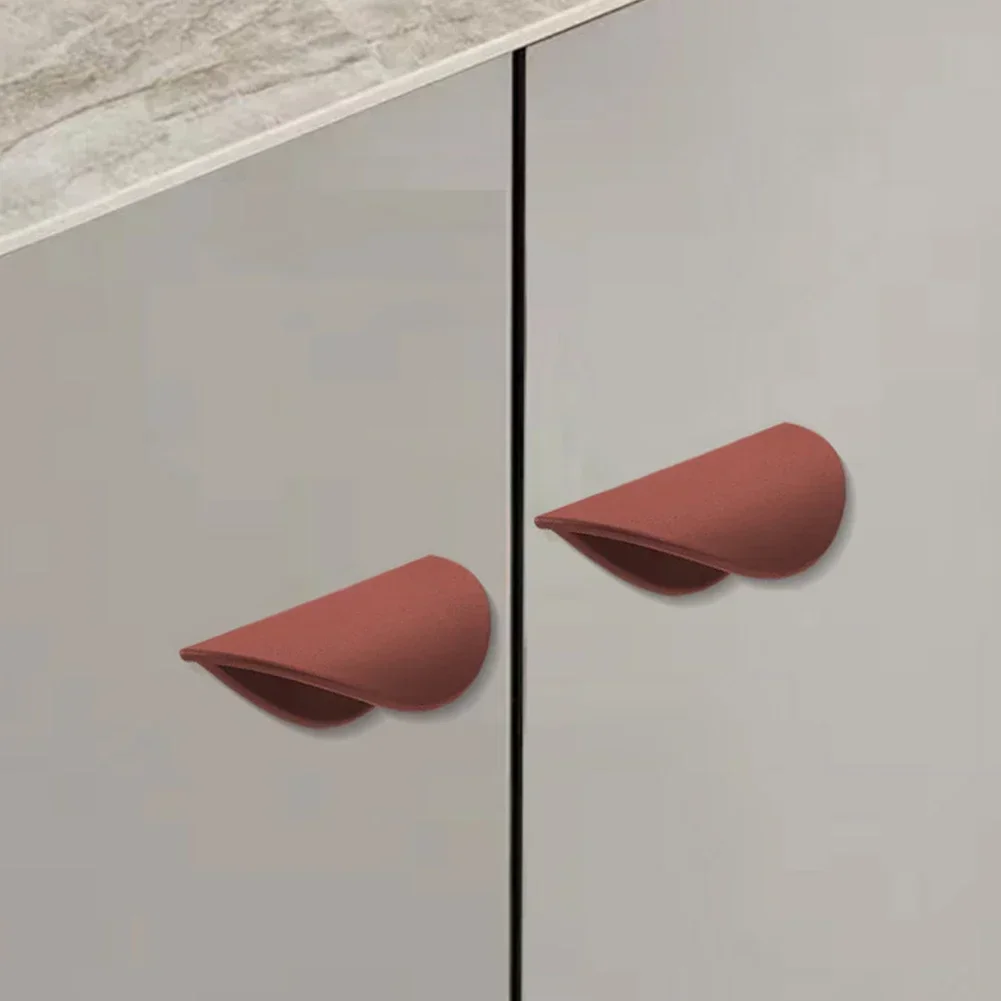 Seamless Door Handle Round Sticky Handle For Cupboards Window Drawers Wardrobe Handles Balcony Glass Sliding Tool door handles cabinet handles