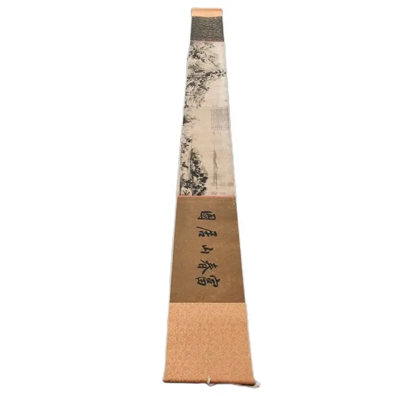 ロングスクロール絵画用紙、古いhuang-gongwangの春のフラッシュ、中国