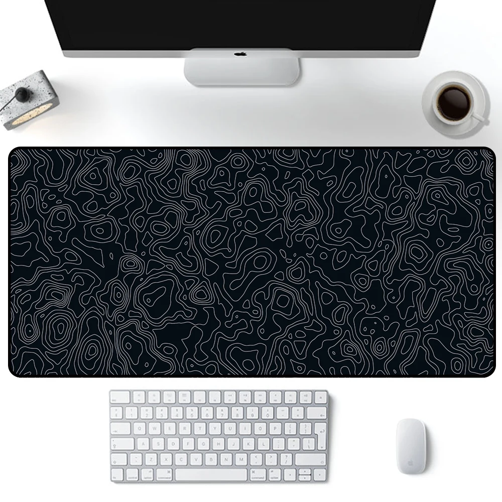 Grande Arte Mousepad Branco Preto Protetor de Mesa Pad na Mesa Almofadas Computador Mat Xxl Mouse Pad Pad Estendido Escritório Tapete Deskmat - Imagem 6