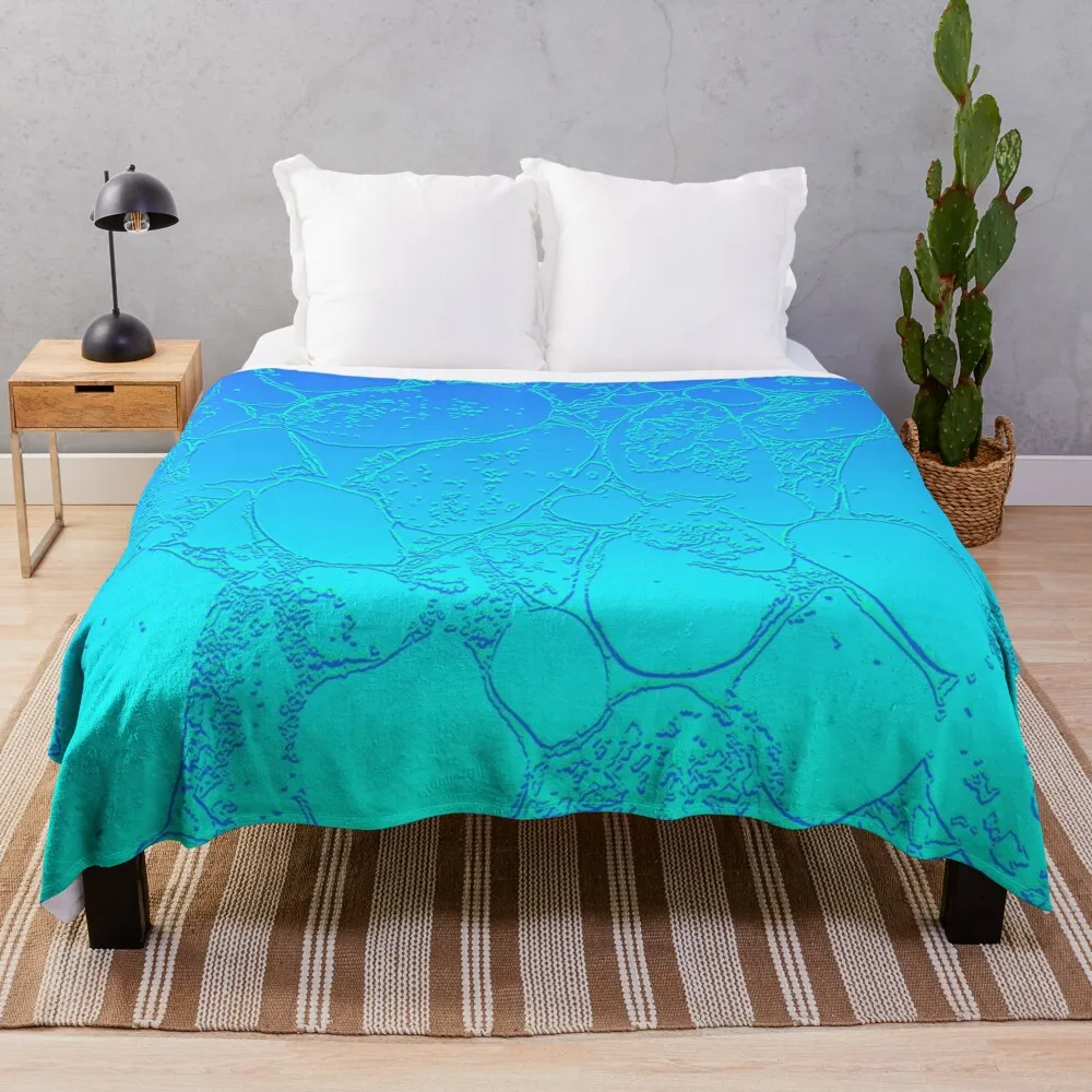 

Turquoise Crackle Throw Blanket Flannel Fabric Kid'S Blanket
