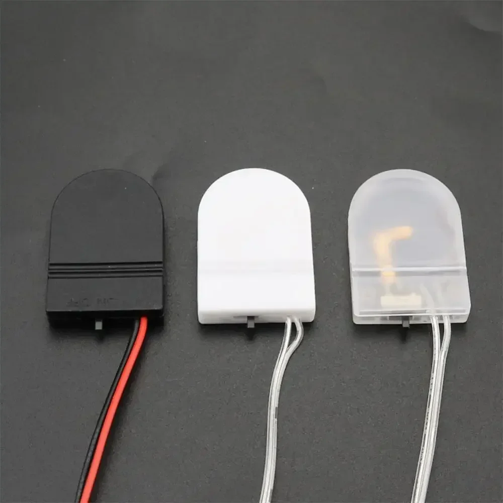 Single Slot CR2032 CR 2032 Button Coin Cell Battery Holder With ON-OFF Switch leads Wire 3V Battery Box 5PCS