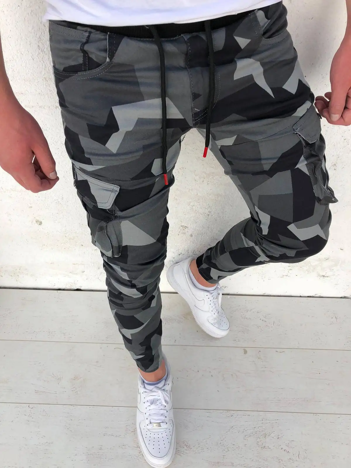 Casual Tactical Cargo Pants Men Multi Pocket Camouflage Sweatpants Men Spring Autumn Pencil Harem Jogger Trousers