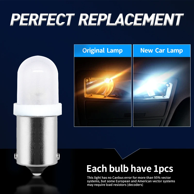 100pcs T4W BA9S LED Blub 2 H6W LED For Car Rear Map Light 2835 SMD White  Auto Parking Reverse Lamp 6000K DC 6V 12V 24V - AliExpress