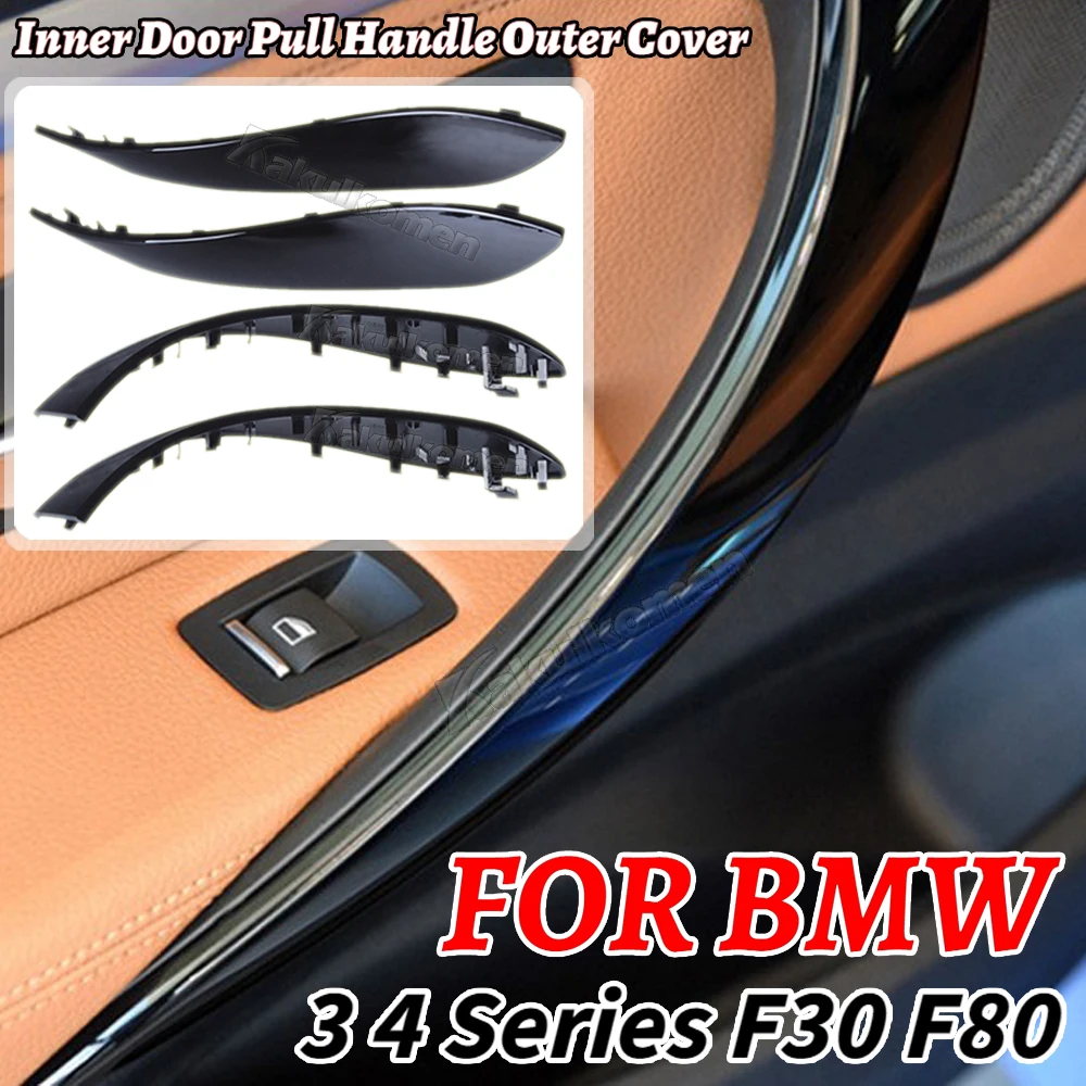 탄소 섬유 자동차 인테리어 내부 도어 팔걸이 핸들 커버 트림, BMW 3 4 시리즈 F30 F31 2013-2017 GT F34 2014-2017 F36 2015-17