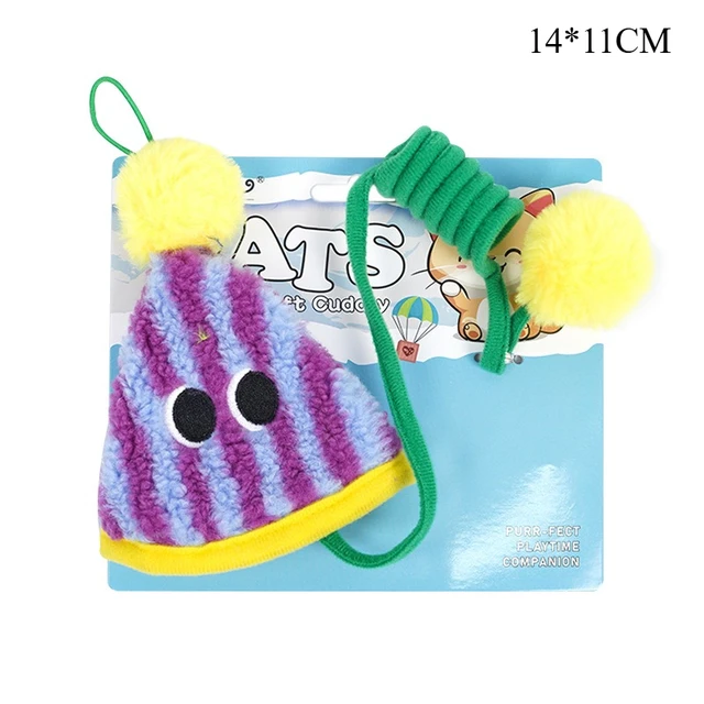Cat Toys for Self Enjoyment Relaxation Swinging Hanging Door Style Furry Ball Elastic Rope Cat Teaser Stick 6