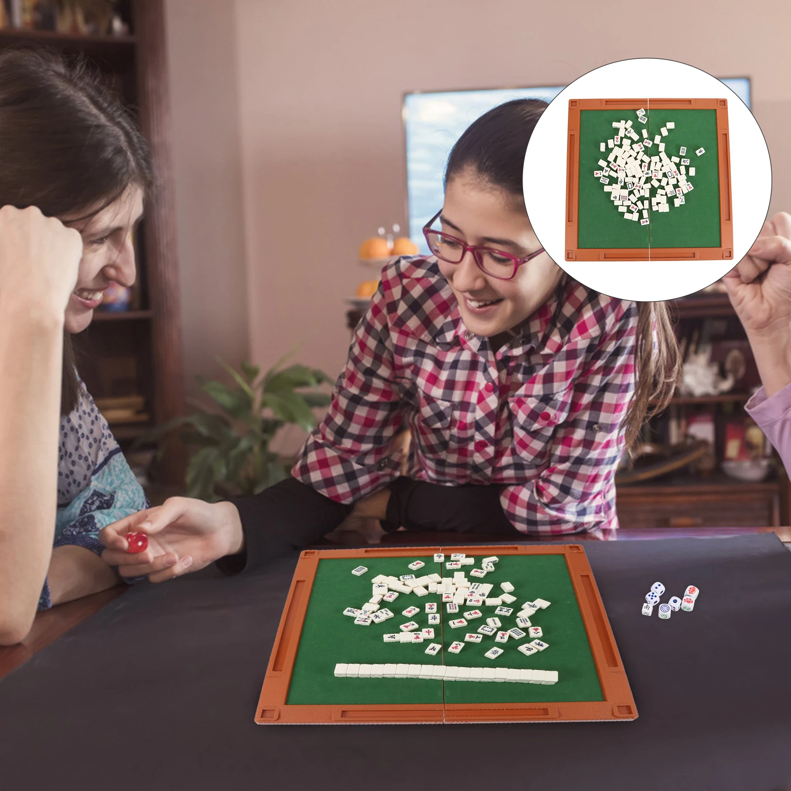 Juego Mahjong, Mini tablero clásico chino, mesa de viaje al aire libre, Mah, plegable| - AliExpress