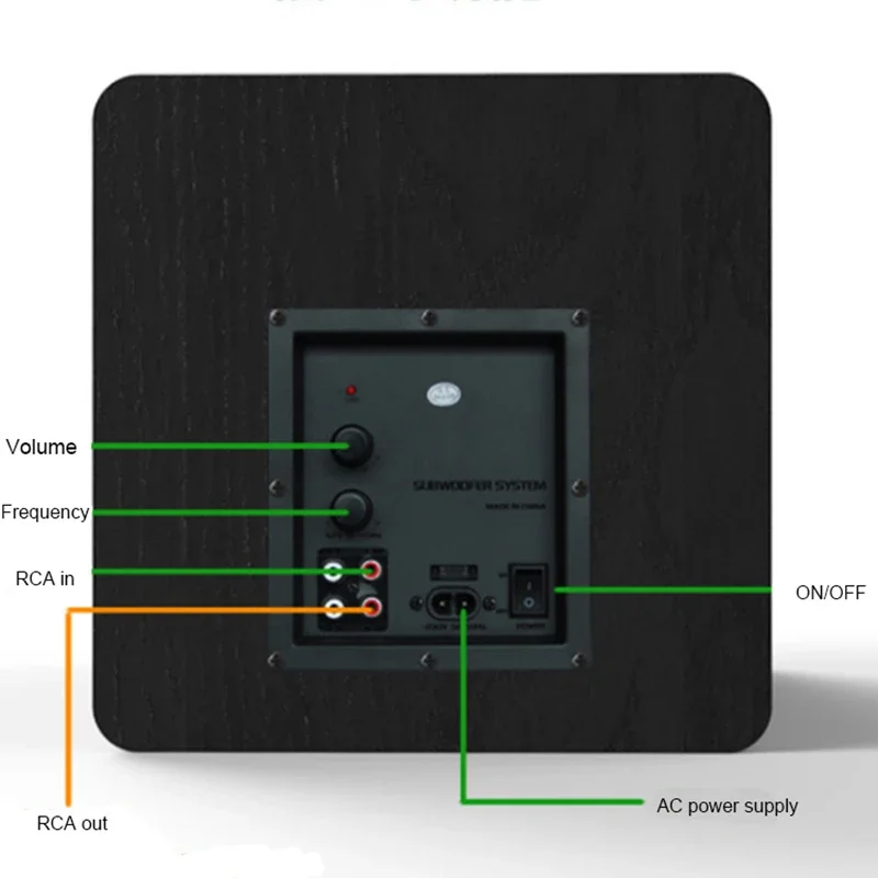 Woofer Speaker Ibass 100W 6.5-inch Active Subwoofer Home Theater Audio System