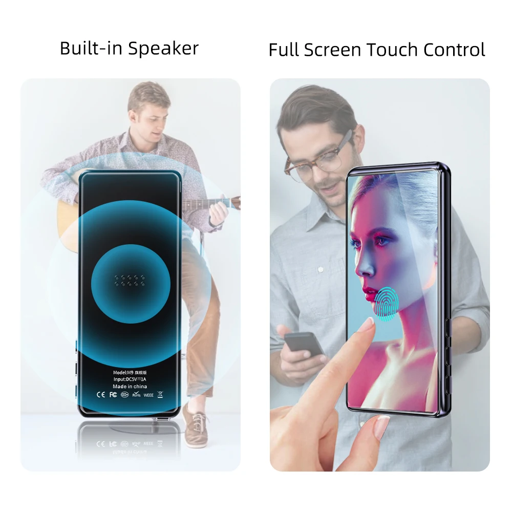 MP4 Player Deelife MP4 with Touch Screen MP 4 MP3 Player Bluetooth 5.0 Music Supports Hebrew music player mini media player