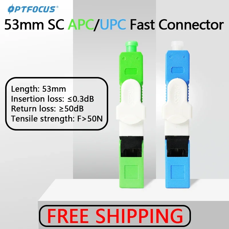 

NETONE FTTH SC APC Fiber Optic Conector SC UPC Fast Connector 53mm Fiber Optical Adapter conector de fibra ótica