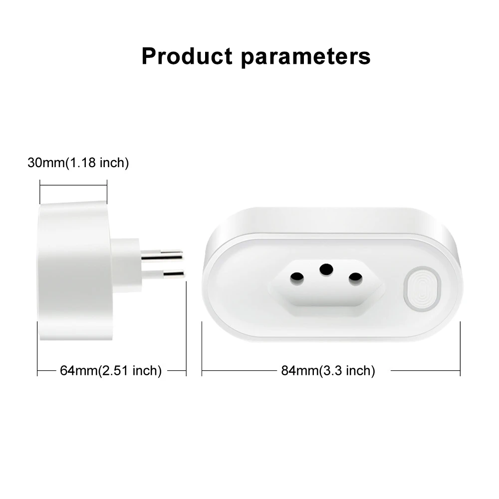 Aubess Tuya Wifi Smart Socket, BR 16A Alexa Voice Remote Timer Plug, Smart Home Via Smart Life Real-time Power Monitoring Plug