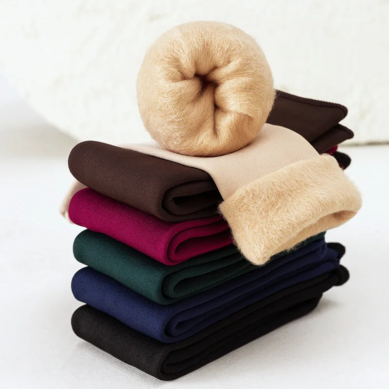 

Socks women's mid-calf warm floor socks men and women solid color sleep socks autumn and winter padded and thickened snow socks