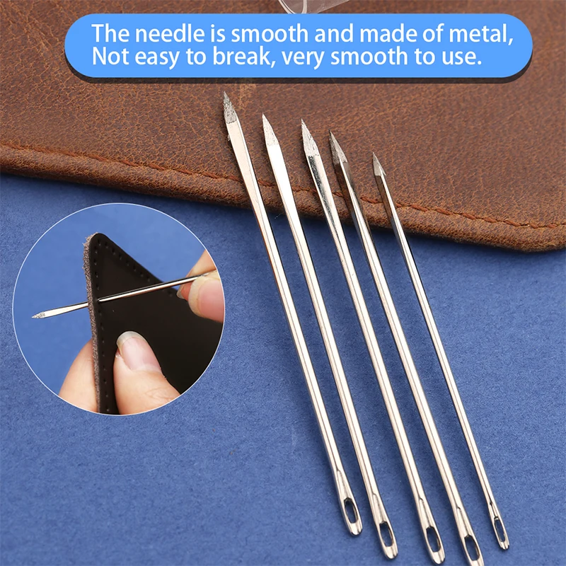 Stainless Steel Sewing Needles Set  Leather Needles Hand Sewing - 7pcs  Leathercraft - Aliexpress