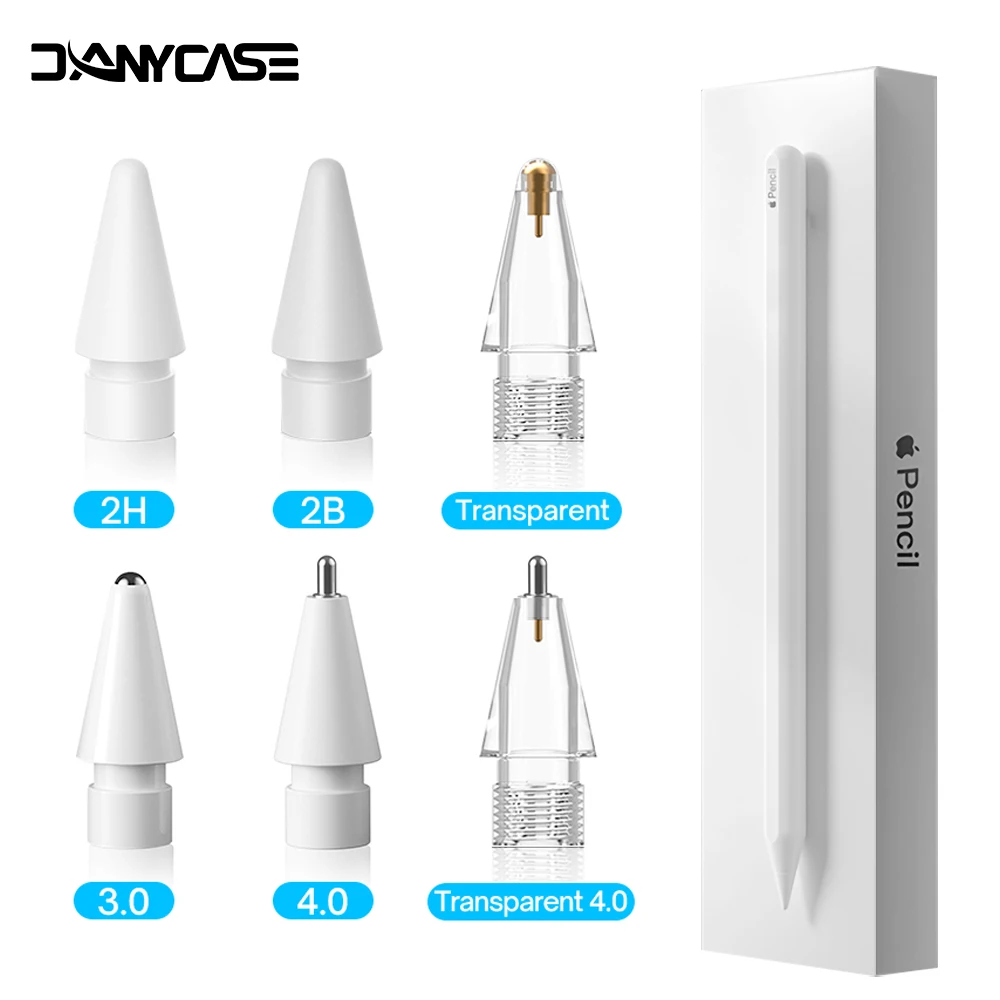 tip for apple pencil tip spare nib replacement for apple pencil 1st 2nd generation for apple pencil nib stylus pen tip replace New Tip for Apple Pencil Tip Nib for Apple Pencil 1st 2nd Generation 1 2th Gen Pencil Replacement Tip 2H 2B 4.0 Transparent Nib