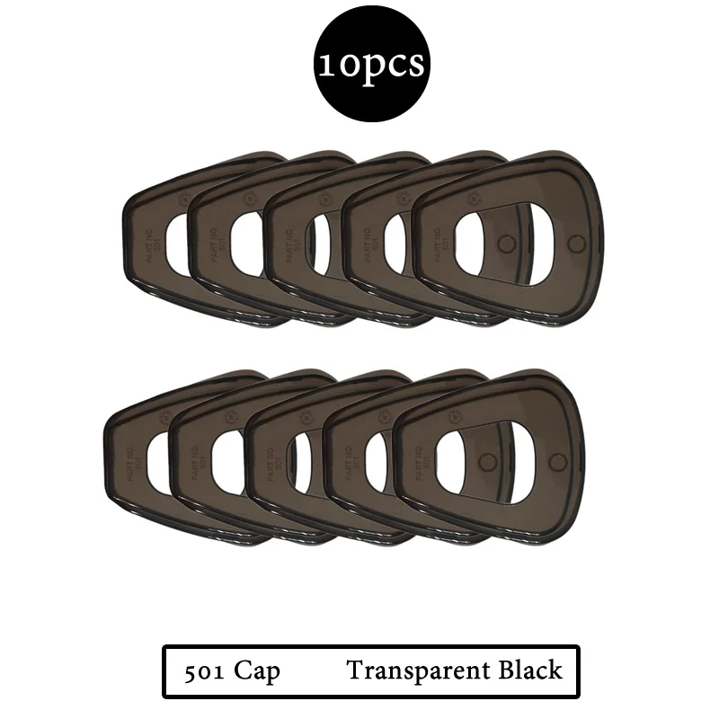 10pcs Clear Black
