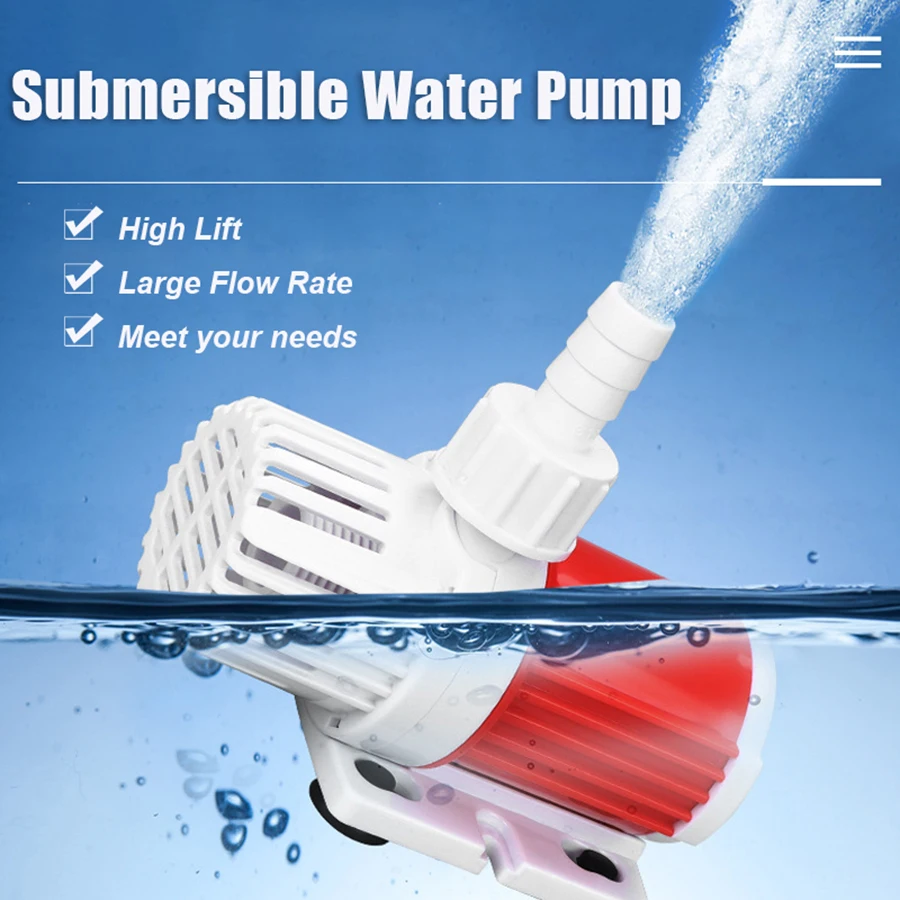 Water Pump 1pc DC 12V Brushless Submersible with 5.5DC Female Plug for Aquarium and Fish Tank