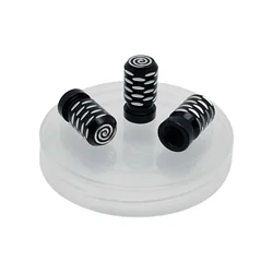 Premium Aluminum Alloy Valve Stem Caps - Set of 4, Universal Fit with Air - Tight Rubber Seal (Black)