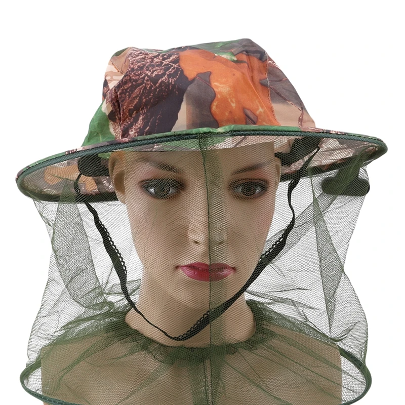 Fishing Hat Beekeeping Insects Mosquito Net Camouflage Prevention Cap Mesh Fishing Cap Outdoor Sunshade Lone Neck Head Cover fishing hat tactical camouflage hat