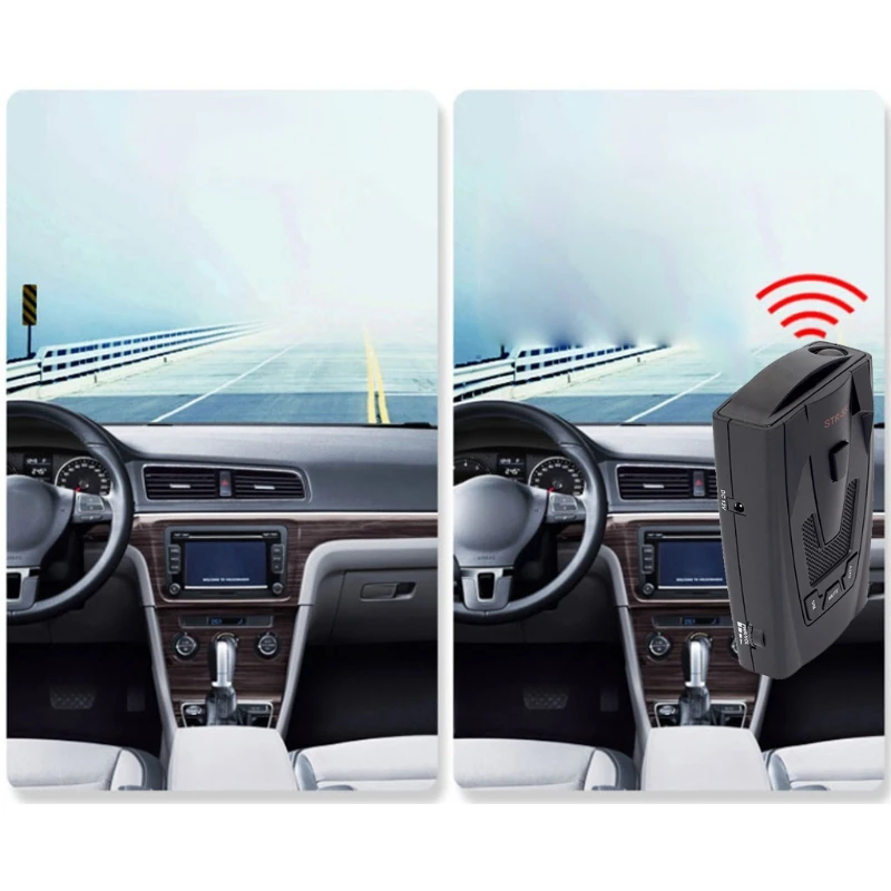 STR555 Radars Detectors Car Detector Anti Radars Multi-language Car Speed Monitoring Detector