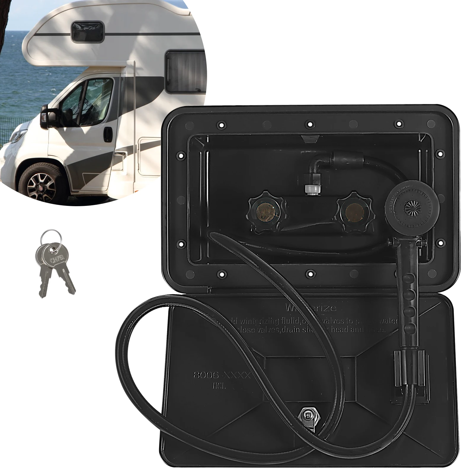 Kitdebotededoucheextrieureavecserrurepourbateaucampingcar