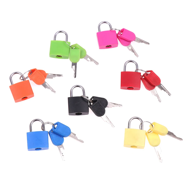 

1Set Luggage lock padlock color plastic shell zinc alloy small lock luggage case cabinet lock student dormitory lock