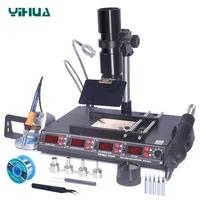 YIHUA 1000B 4 in 1 BGA Rework Station Infrared Preheater, Desoldering Hot Air Rework Station,Temp Sen 1