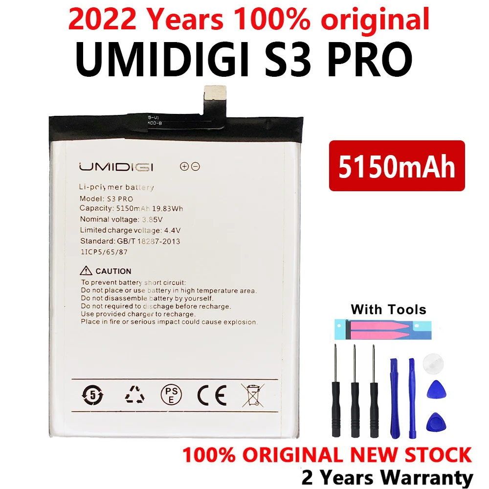 

New 100% Original 5150mAh Phone Battery For UMIDIGI S3 PRO Backup Phone High Quality Batteries With Tools+Tracking Number