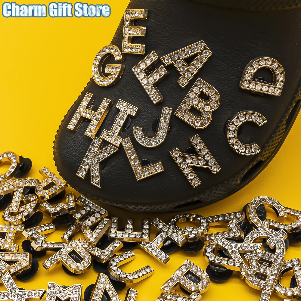 Croc Letter Charm Diamond, Alphabet Croc Charms, Number Charms Crocs