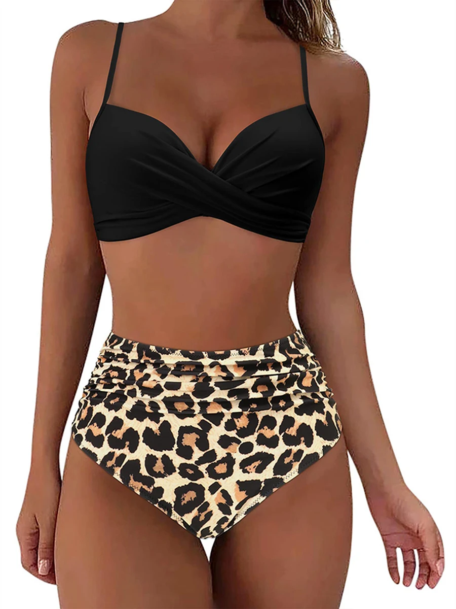 Bikini Swimsuit Women Swimwear High Waist Beachwear