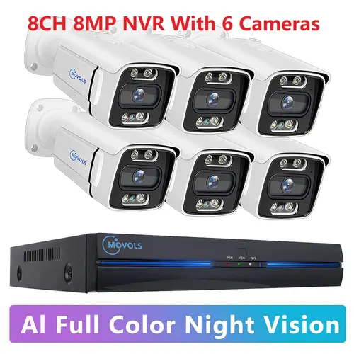 MOVOLS 8CH 5MP 8MP POE Security Camera System Two Way Audio 8MP NVR Kit CCTV Outdoor IP Camera H.265 P2P Video Surveillance Set - Image 15