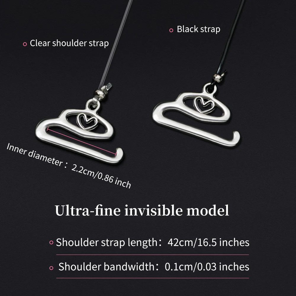 Women's Transparent Frosted Invisible Underwear Straps Adjustable Non-slip Seamless Bra Shoulder Strap Environmental