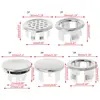 Bathroom Basin Sink Overflow Ring Six-foot Round Insert Chrome Hole Cover Cap 6