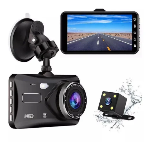 Car Tachograph HD Front and Rear Dual Recording 4 Inch Touch Screen Photography 1080P Driving Monitors Reversing Image 6