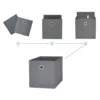Collapsible Fabric Cube Storage Bins (10.5" x 10.5"), 4 Pack, Grey Flannel 4