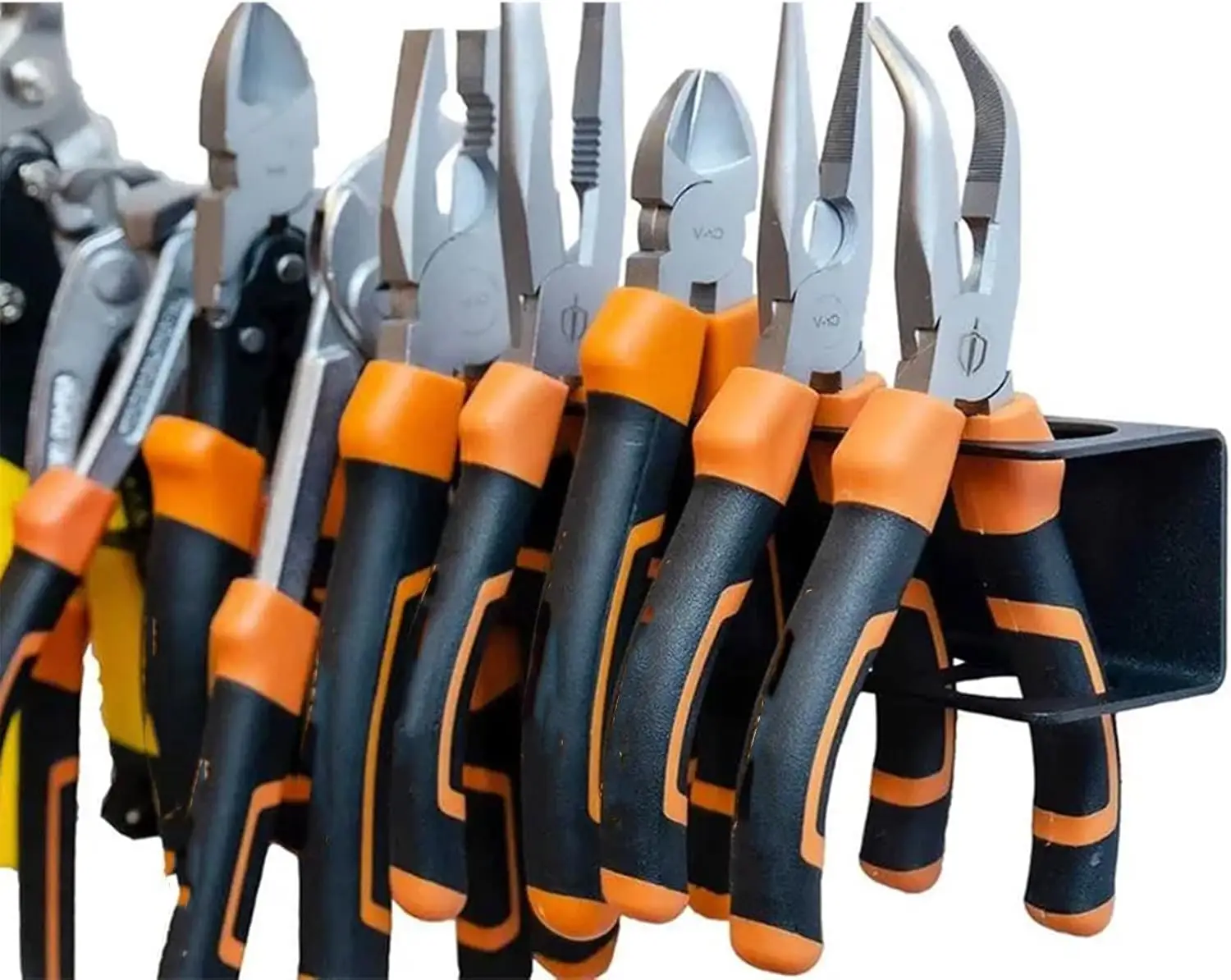 TINSOL Wandmontierter Schwerlast-Stahlzangenhalter Organizer Werkzeugständer für Hammer Schraubenschlüssel Schraubendreher Garage Werkstatt Werkbank – Detail 7