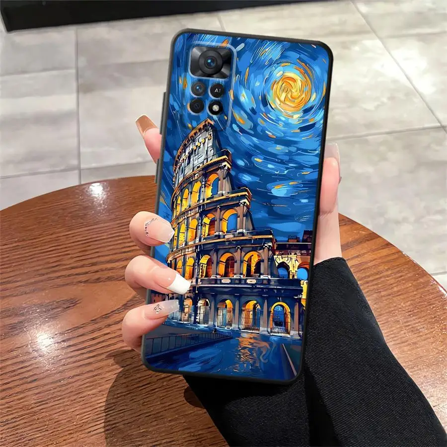 Elegant Black Oil Painting Art Phone Case
