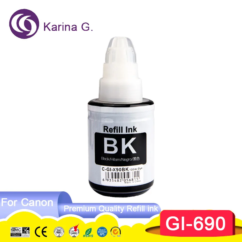 GI 690 GI690 GI-690 Premium Compatible Color Bulk Water Based Bottle Refill DGT