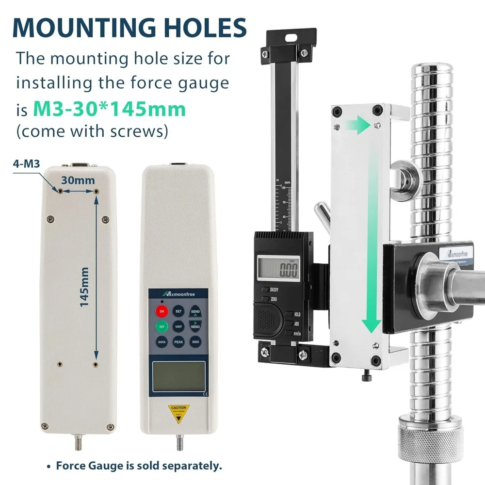 HPB Manual Lever-Operated Force Test Stand 500N Push Pull Test Stand, Stroke 70m