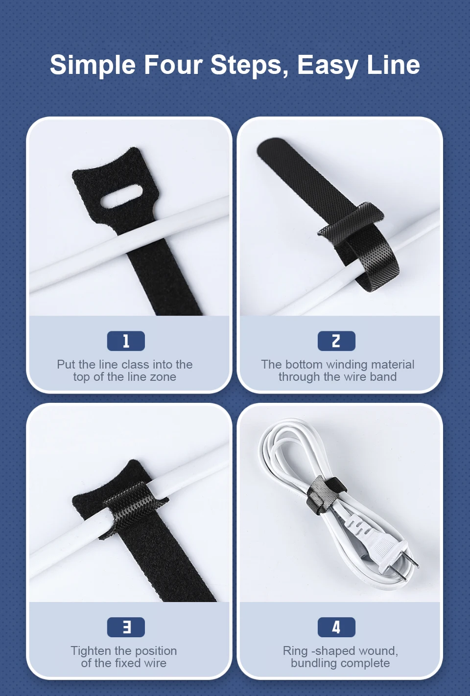reusáveis de náilon t-type laços de cabo
