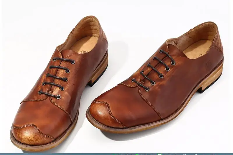 

High Quality Round toes Derby shoes Handmade Genuine Leather Fashion Men's shoes Retro casual Men shoes