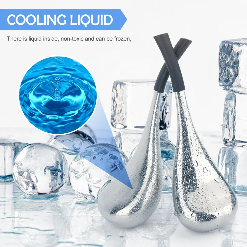 Magic Cooling Beauty Facial Sticks Ice Wave Ball Massage Facial Eye Salon Skin Care Tools for Girls Ladies Spa Cold Roller Gift for honor magic 5 pro solid color skin feel leather back cover magsafe phone case blue