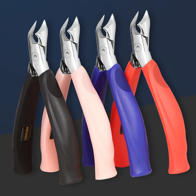 1Piece Stainless Steel Large Mouth Horn Pliers Gray Nail Clipper Thick Armor Pliers Eagle Nose Nail Groove Inlaid